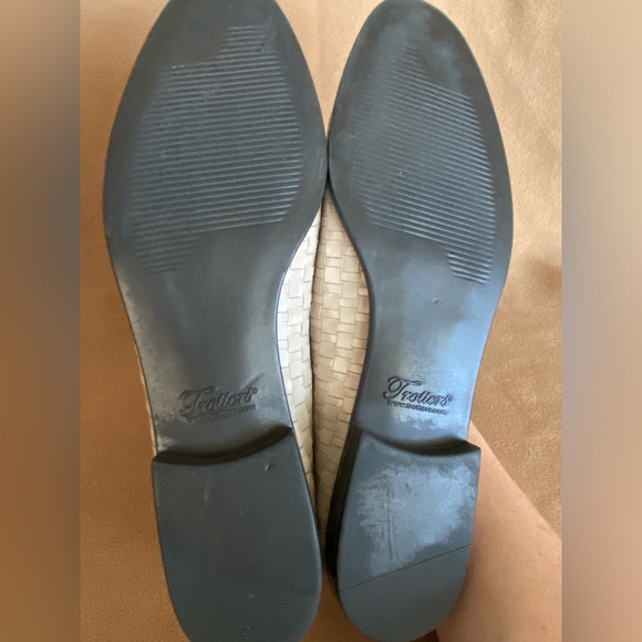 TROTTERS Liz Woven Leather Slip-On Loafers Bone Ivory White Narrow size 13AAA - Picture 7 of 14